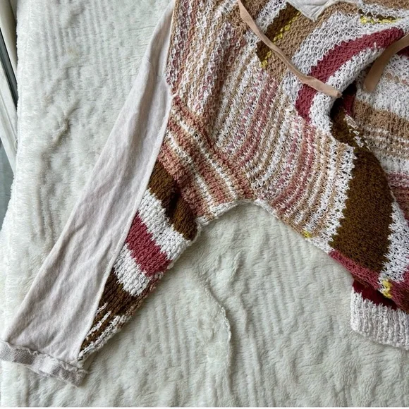 Free People Bayside Knit Tunic Pullover in the Romance Combo​​​ size large - Picture 8 of 15